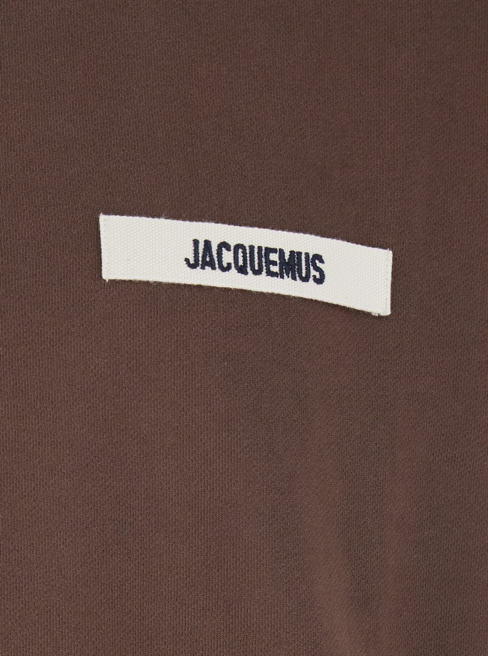 Jacquemus Le Sweatshirt Gros-grain Brown Sweatshirt With Logo Patch In Cotton Man In Brown