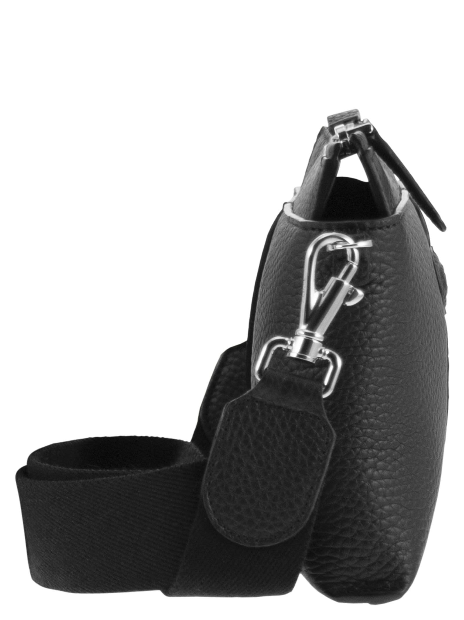 Tod's Men Mini Leather Shoulder Bag In Black