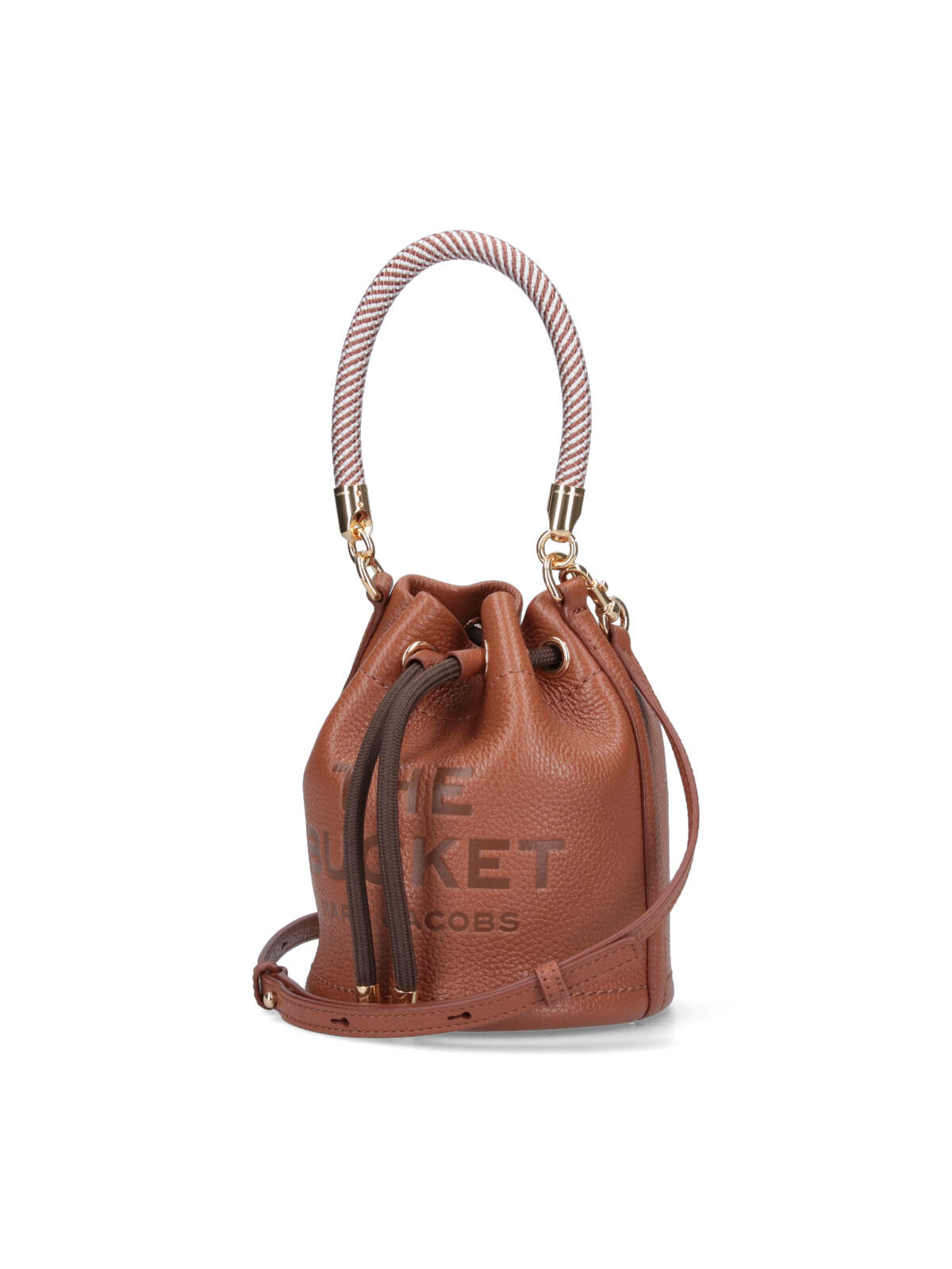 Shop Marc Jacobs Mini Bag The Leather Bucket In Brown