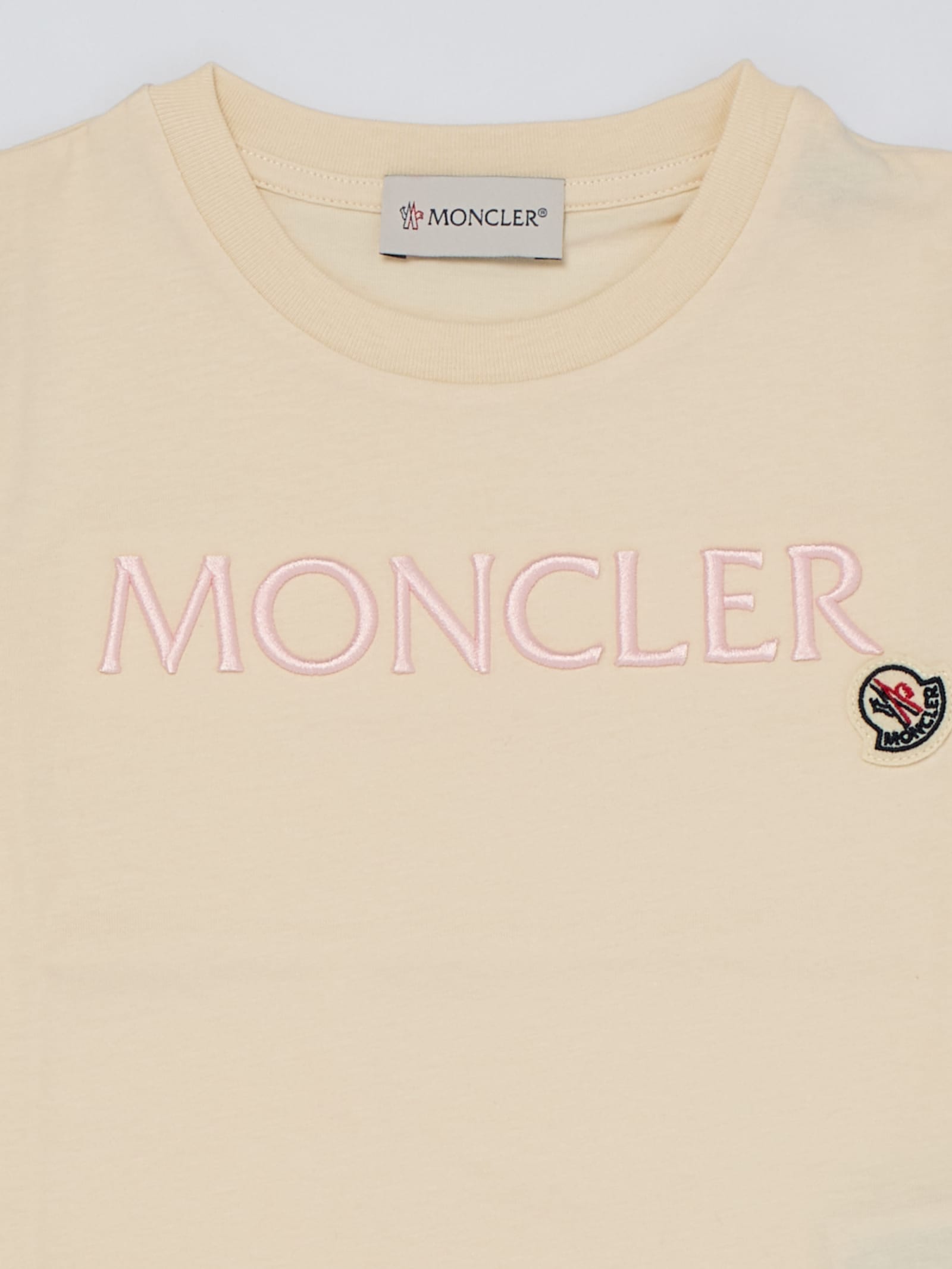 Shop Moncler T-shirt T-shirt In Burro