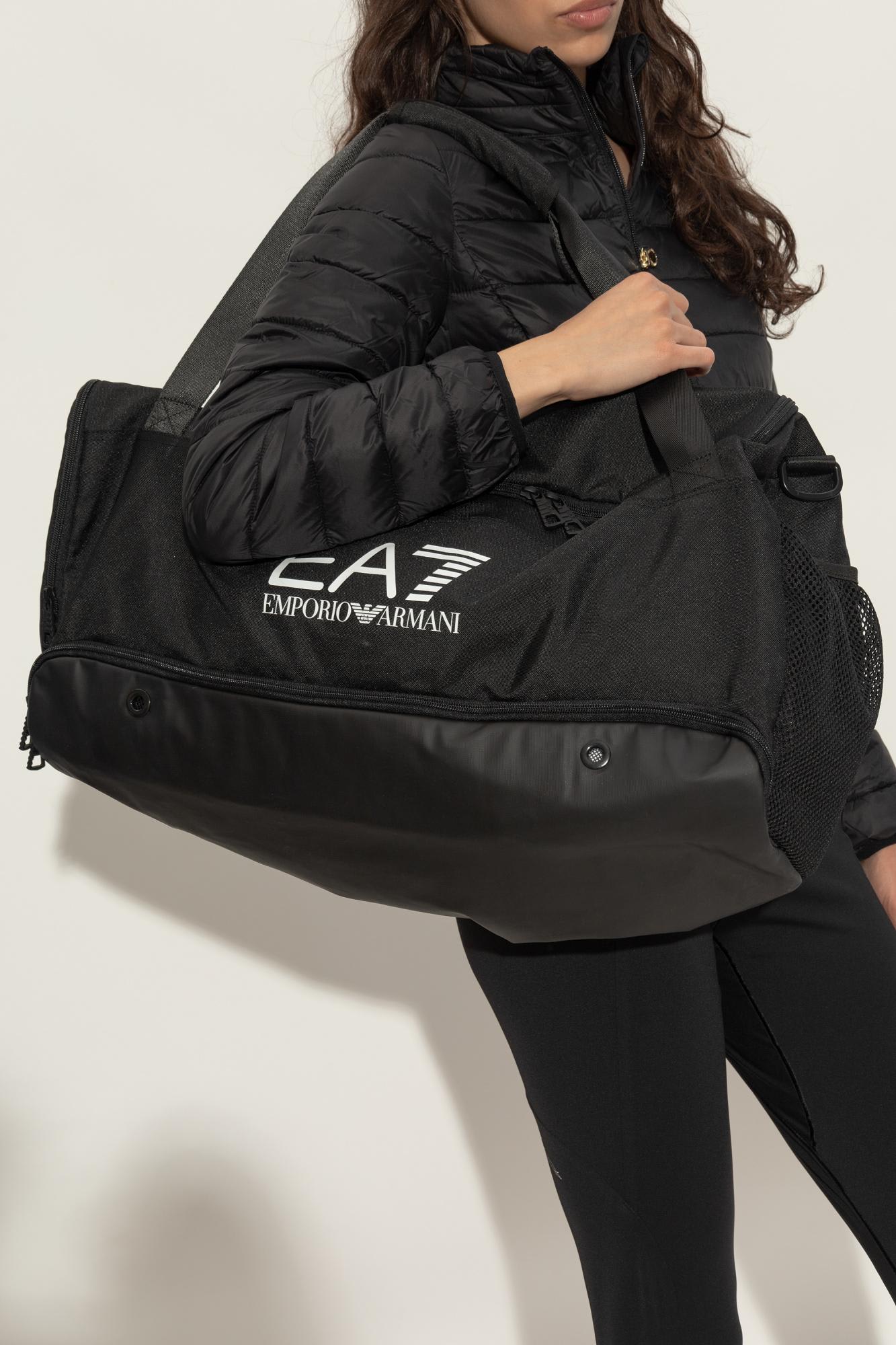 Ea7 Emporio Armani Sports Bag With Logo In Black