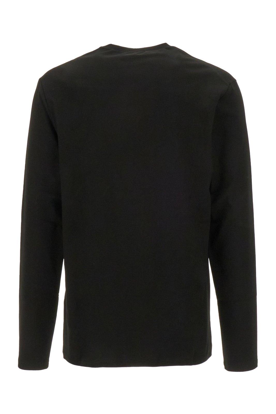 Shop Jil Sander Long-sleeved Crewneck T-shirt In Black