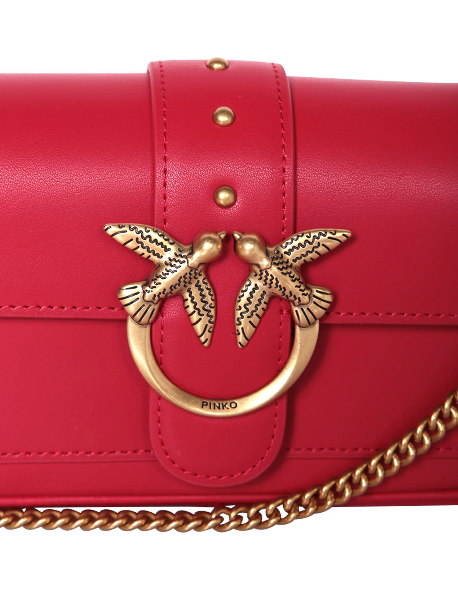Shop Pinko Love One Pocket Red Bag