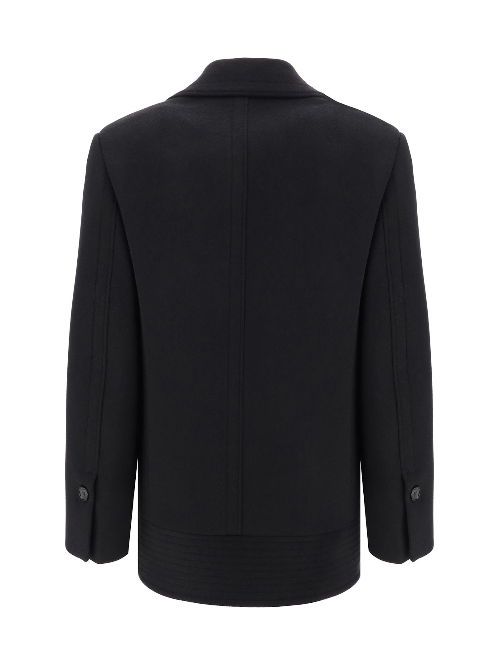 Shop Ferragamo Coat In Black