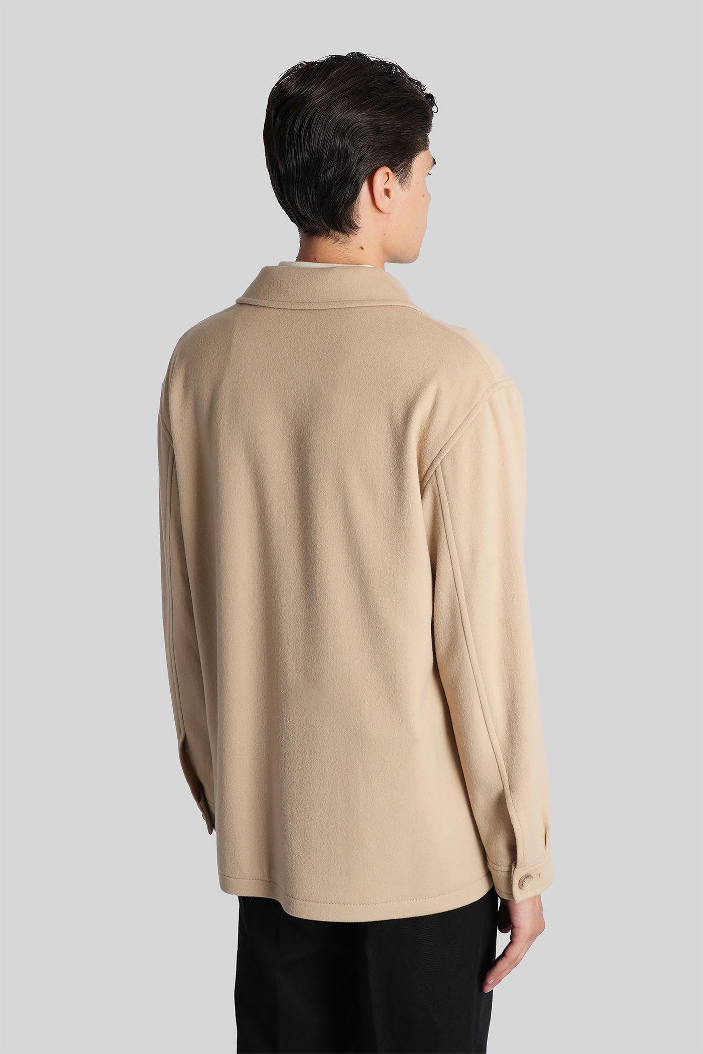 Tagliatore Milton Casual Jacket In Beige Wool In Brown