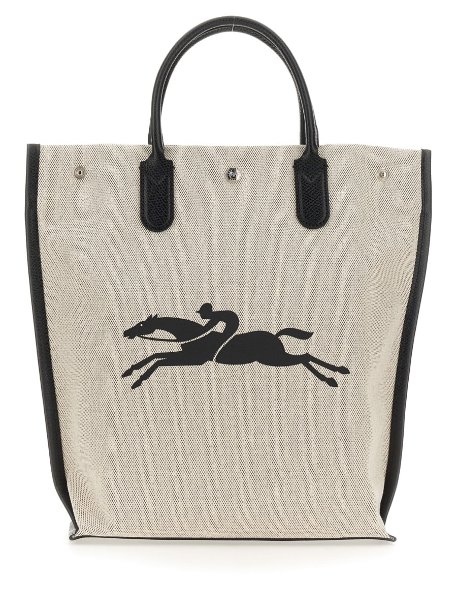 Shop Longchamp Essential Medium Shopping Bag In Powder
