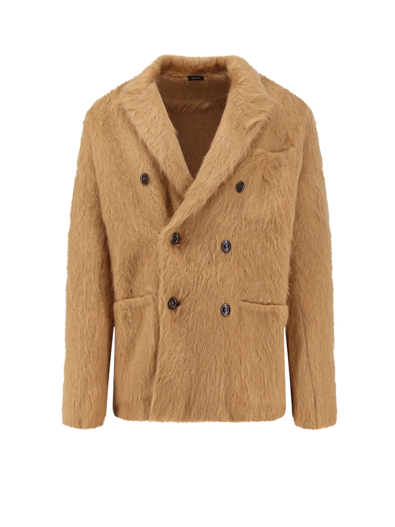 Tom Ford Camel Cashmere Blend Blazer In Multi