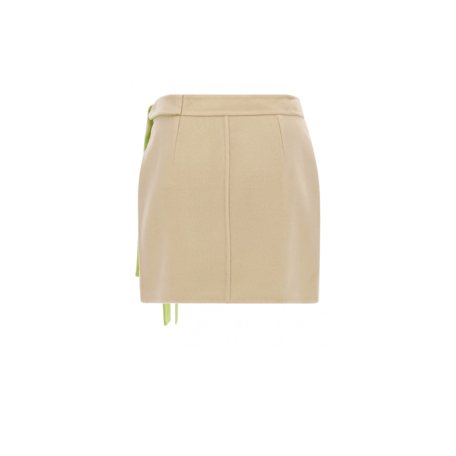 Shop Off-white Wool Mini Skirt In Beige