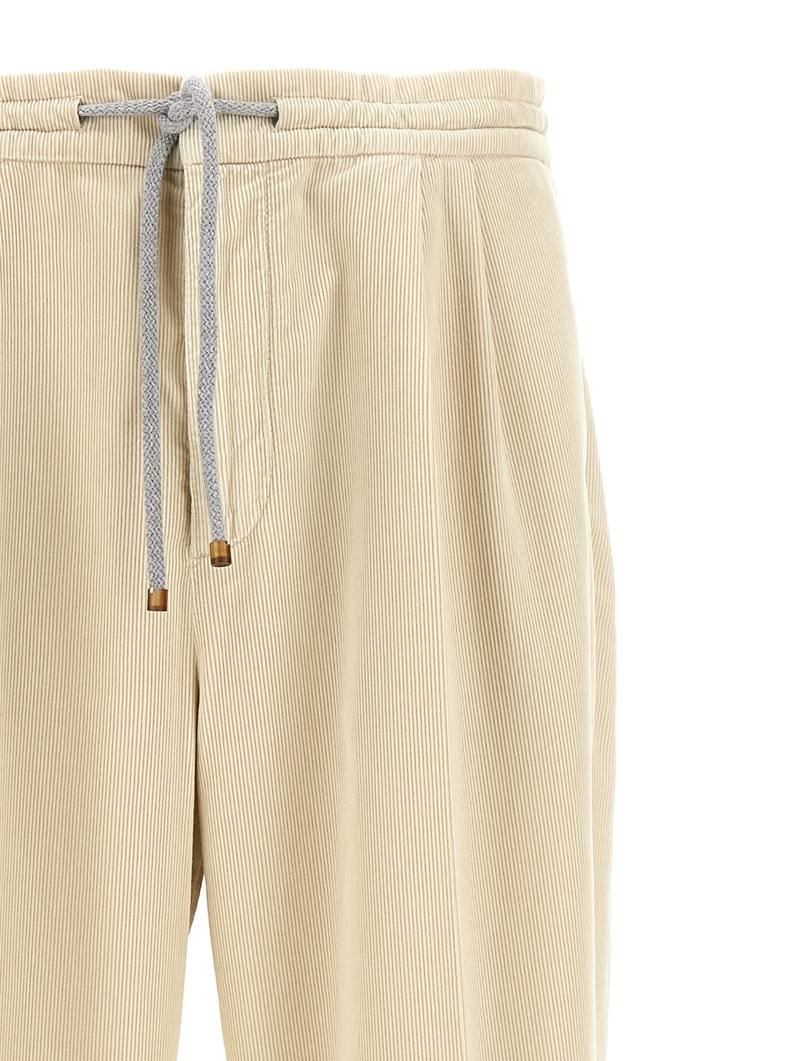 Shop Brunello Cucinelli Corduroy Trousers In Calcare