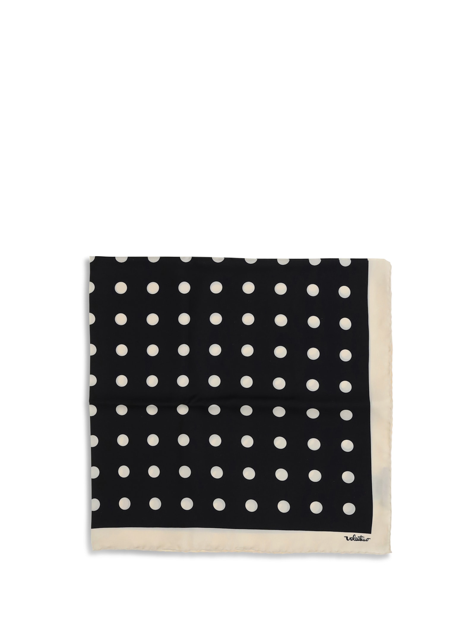 Valentino Polka Dot Printed Scarf In Blue