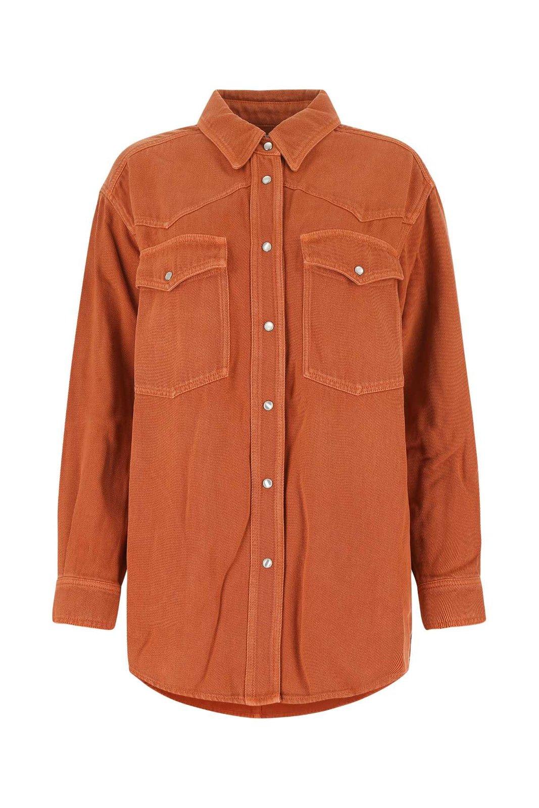 Shop Marant Etoile Tania Long-sleeved Shirt In Orange