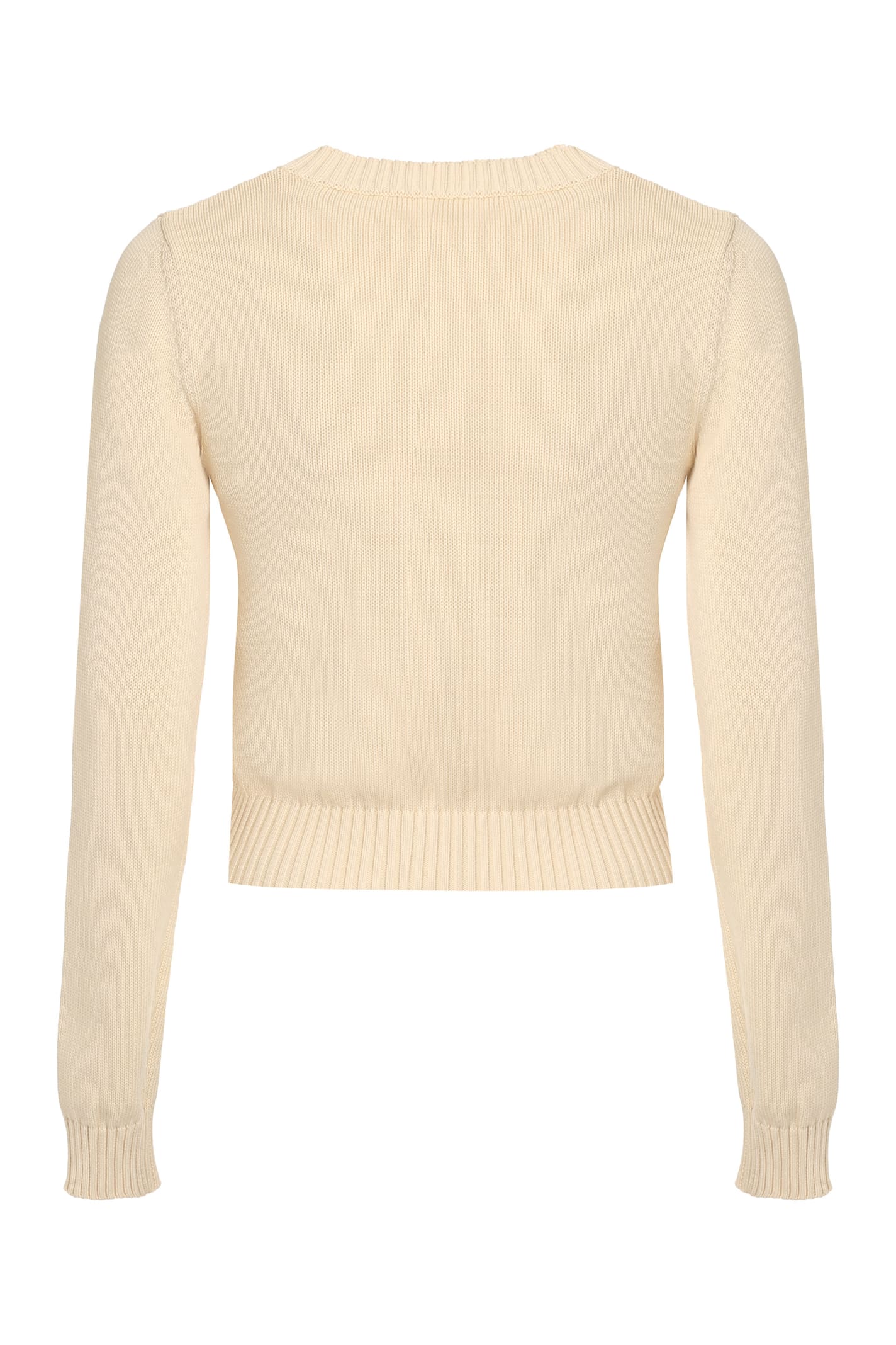 Shop Palm Angels Cotton Sweater In Off White