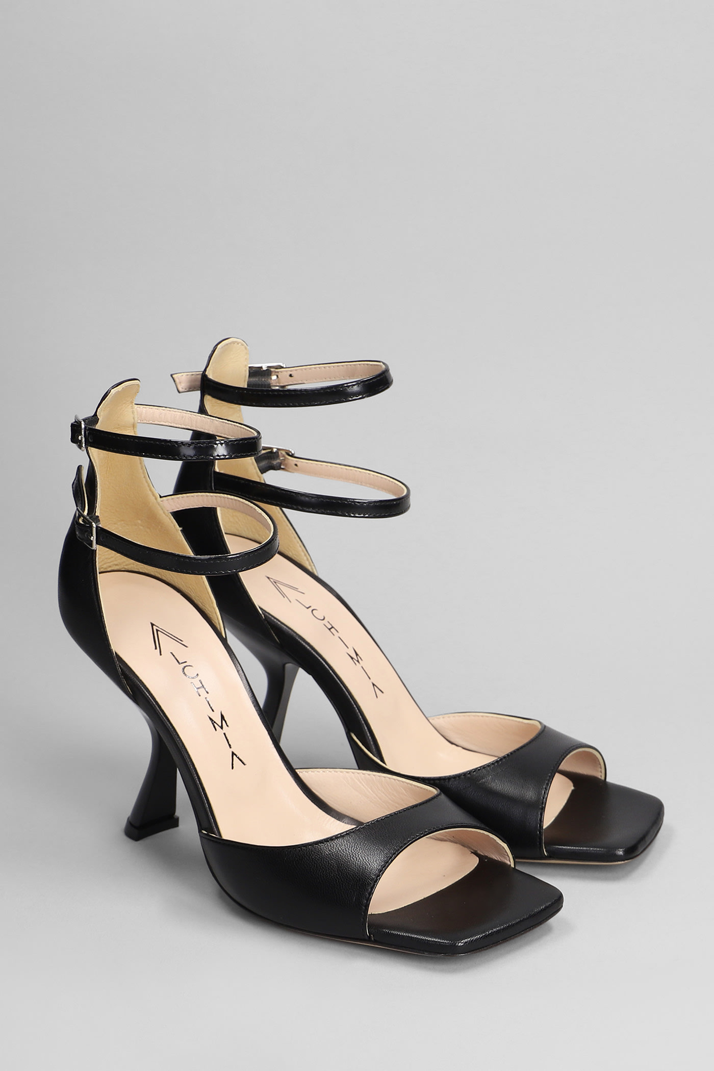 Shop Alchimia Sandals In Black Leather