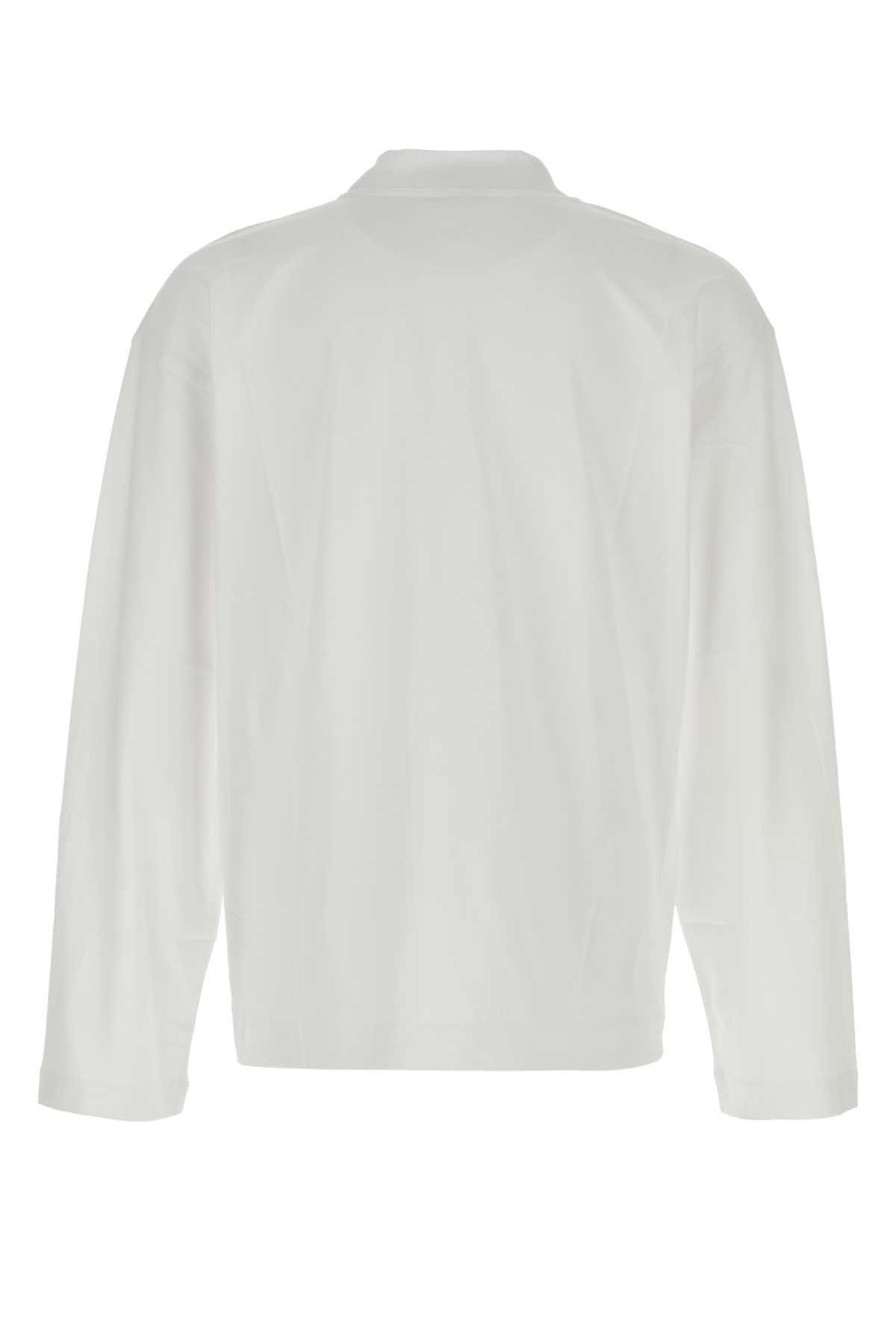 Shop Dries Van Noten White Cotton Oversize Heger T-shirt In 001