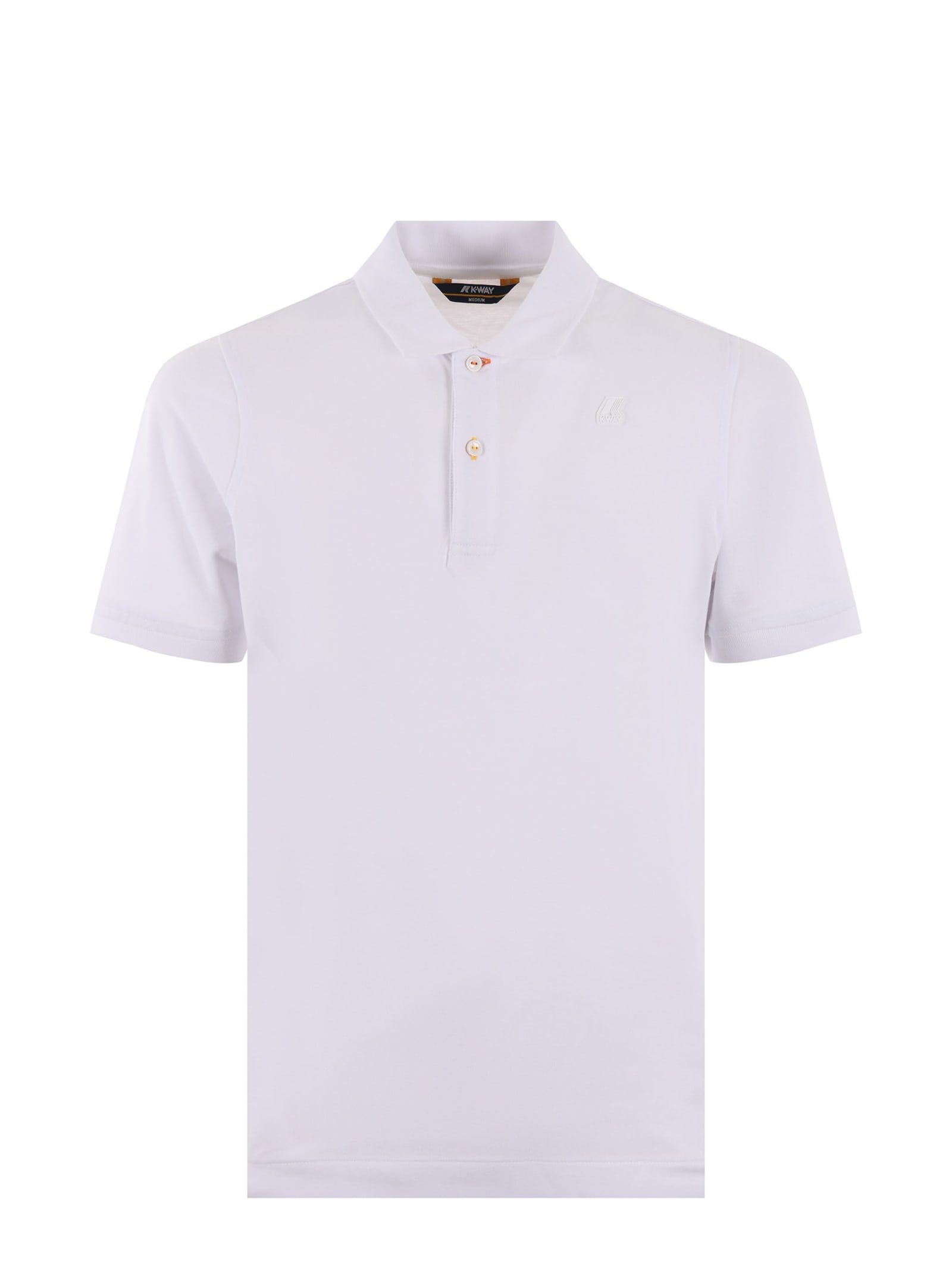 Shop K-way Polo Shirt In Bianco