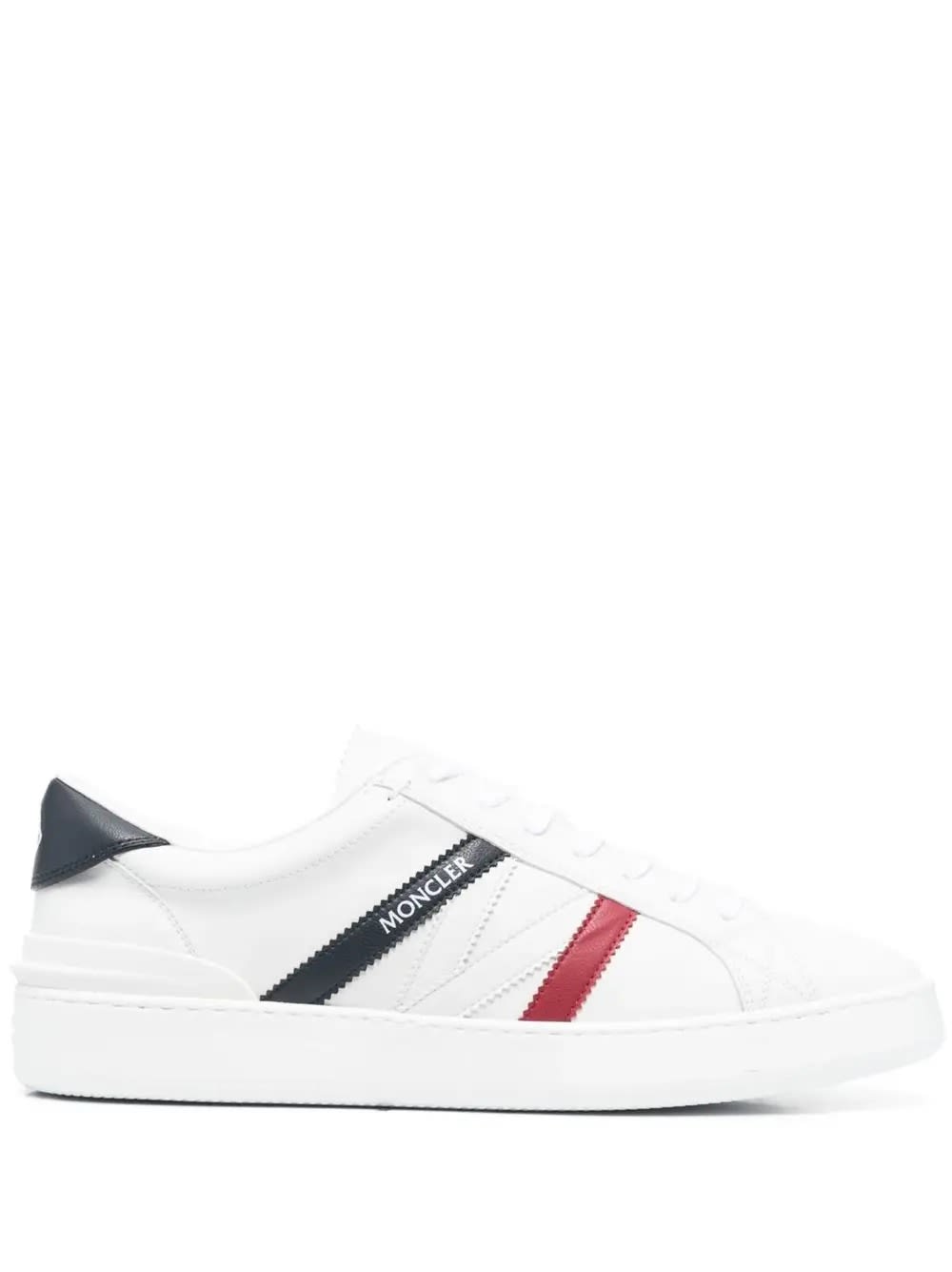 Shop Moncler Monaco M Sneakers In White, Blue And Red