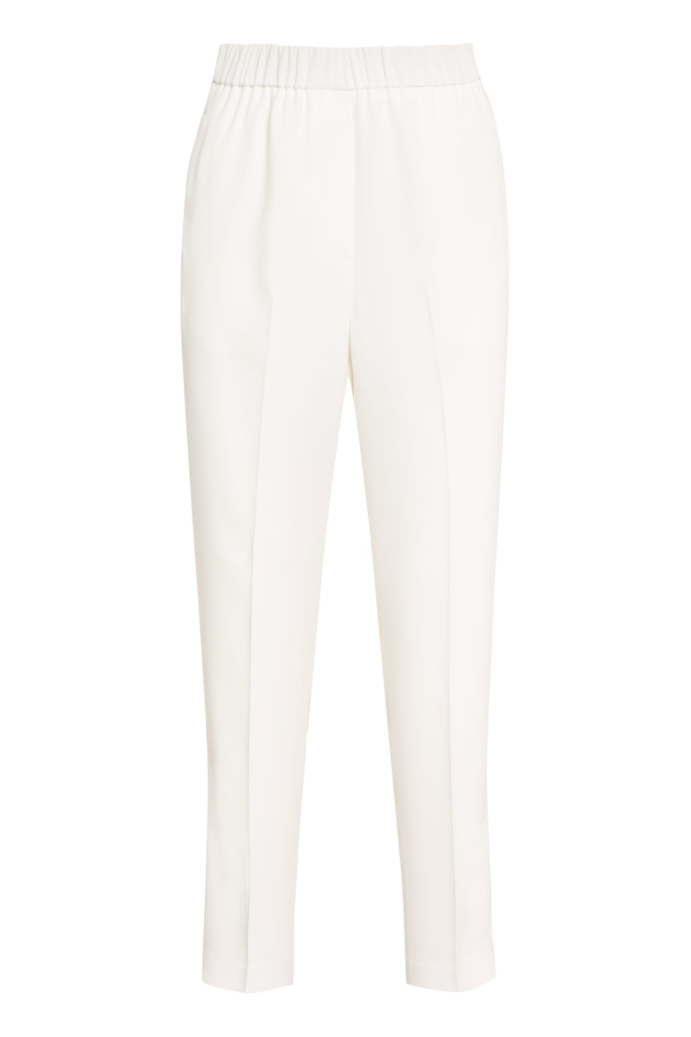 Shop Peserico Cropped Pants In White