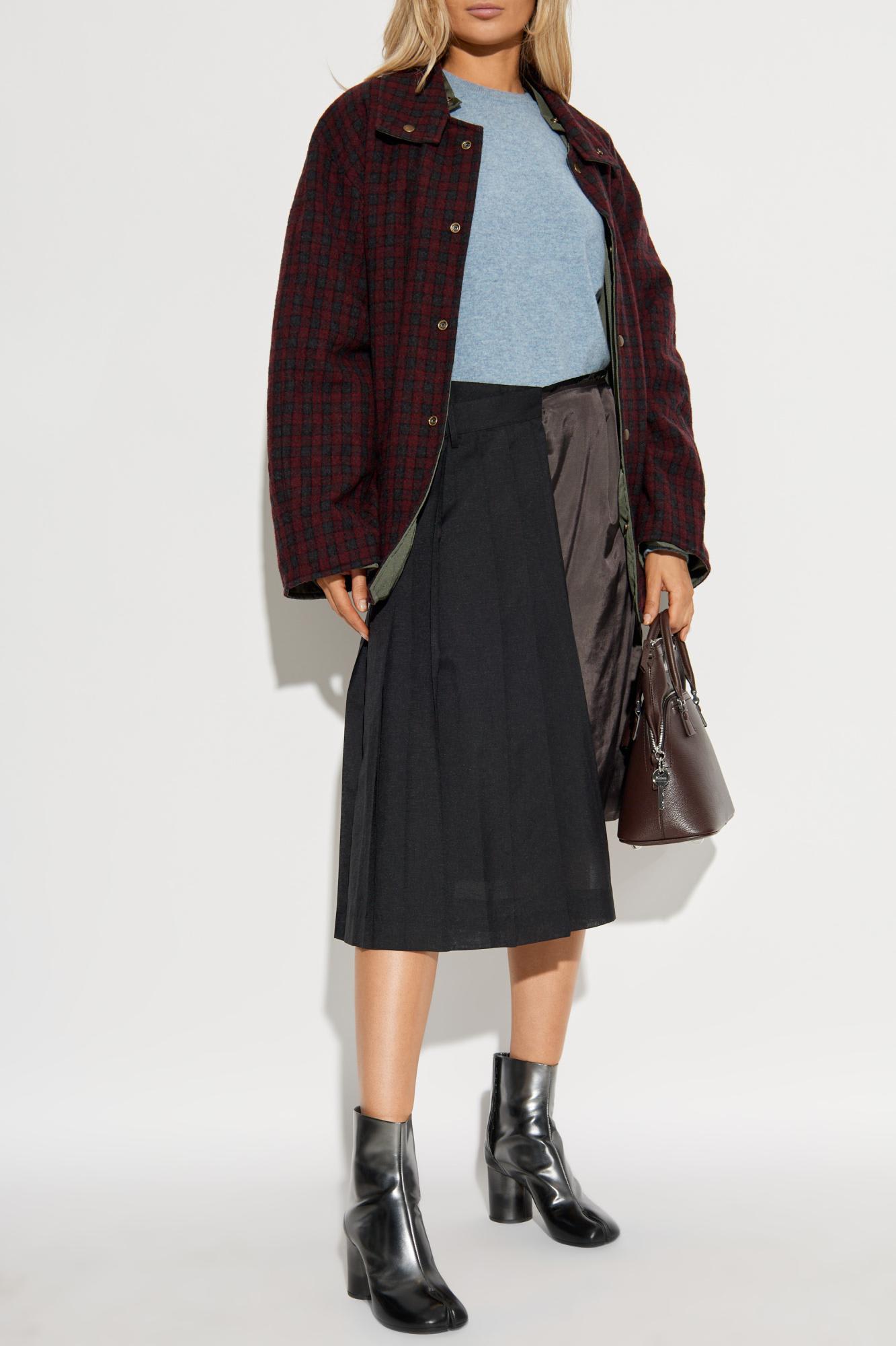 Maison Margiela Long Sleeve Knit Sweater With Crew Neck In Multi