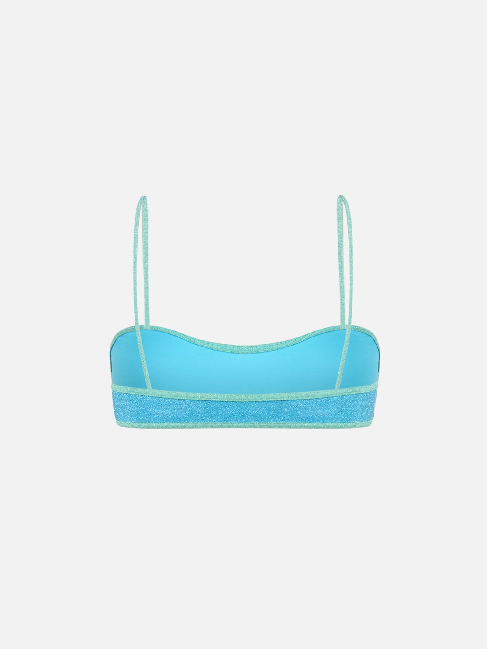 MC2 SAINT BARTH WOMAN LUREX SCOOPED BRALETTE TOP SWIMSUIT LARYN