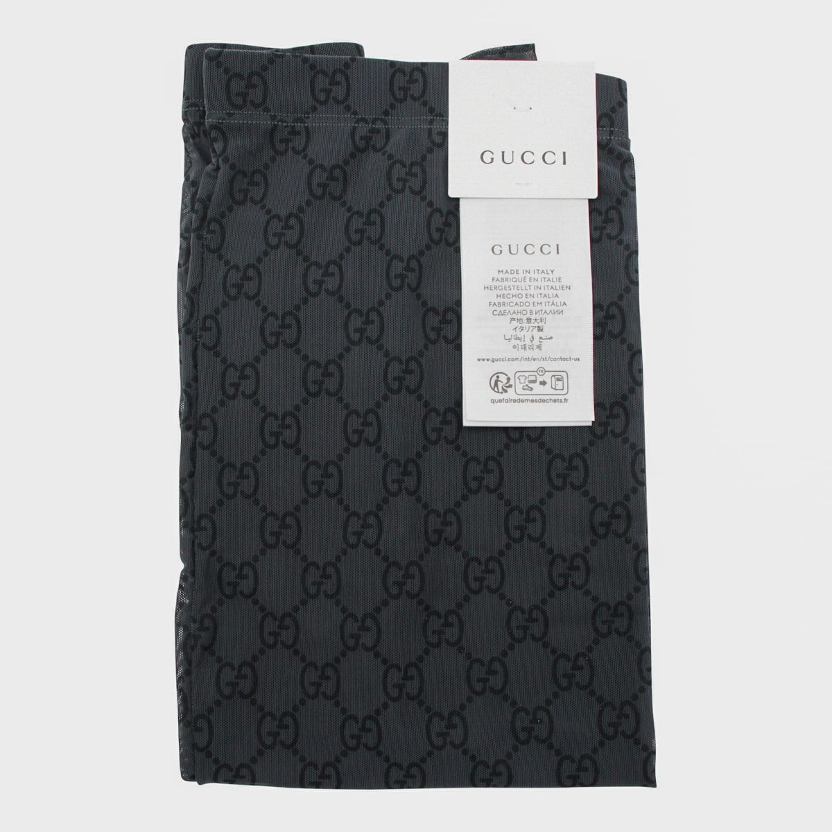 Gucci Black Collant Socks In Gray