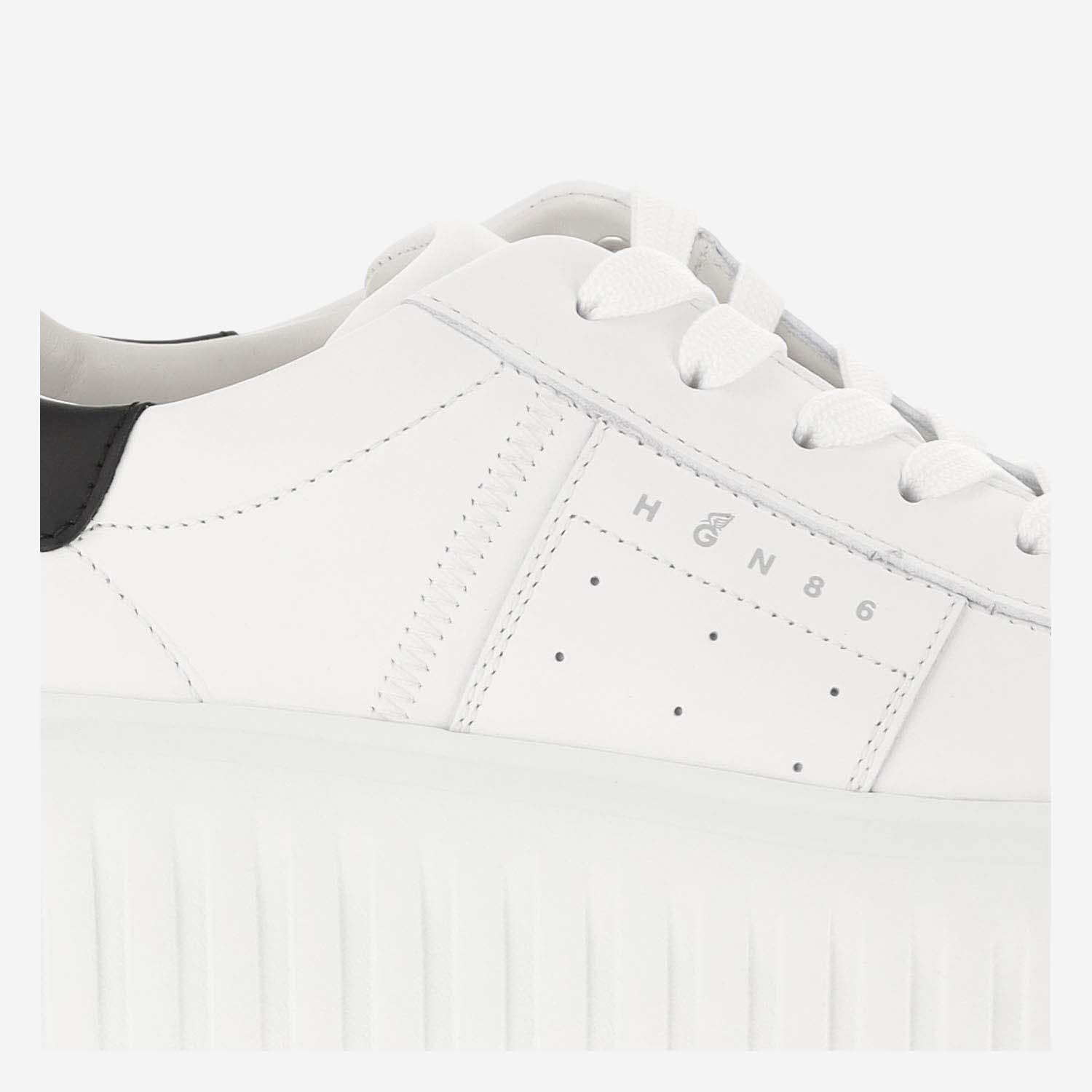 Hogan H645 Leather Sneakers In White