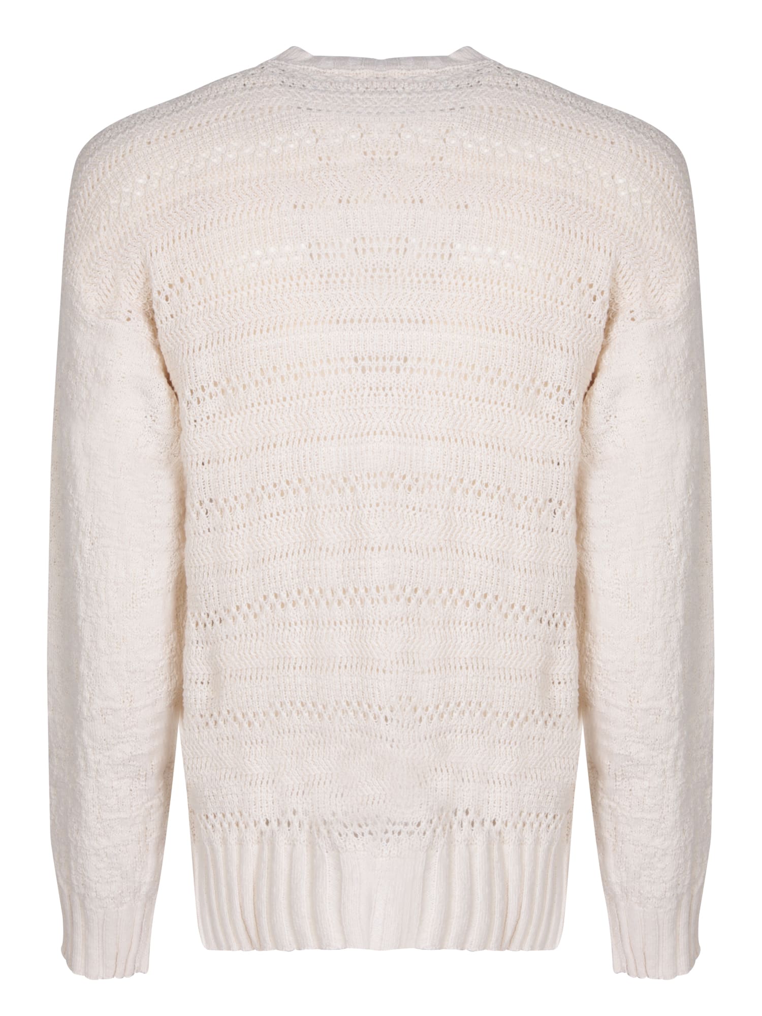 Shop Atomo Factory Destroy Ivory Sweater In White