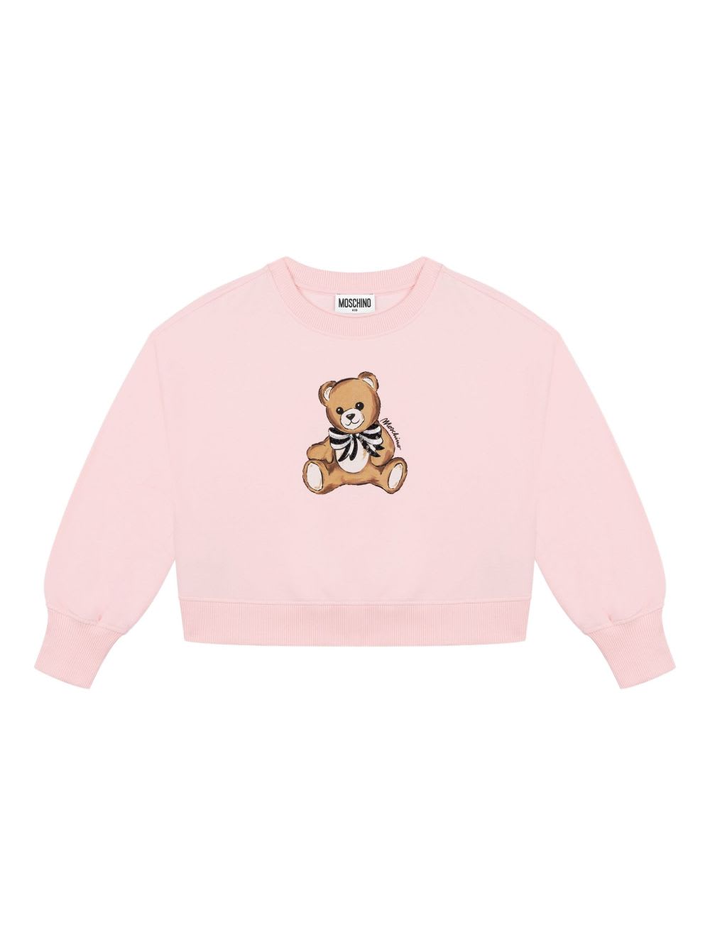 Moschino Kids Teddy Bear Print Sweatshirt In Pink
