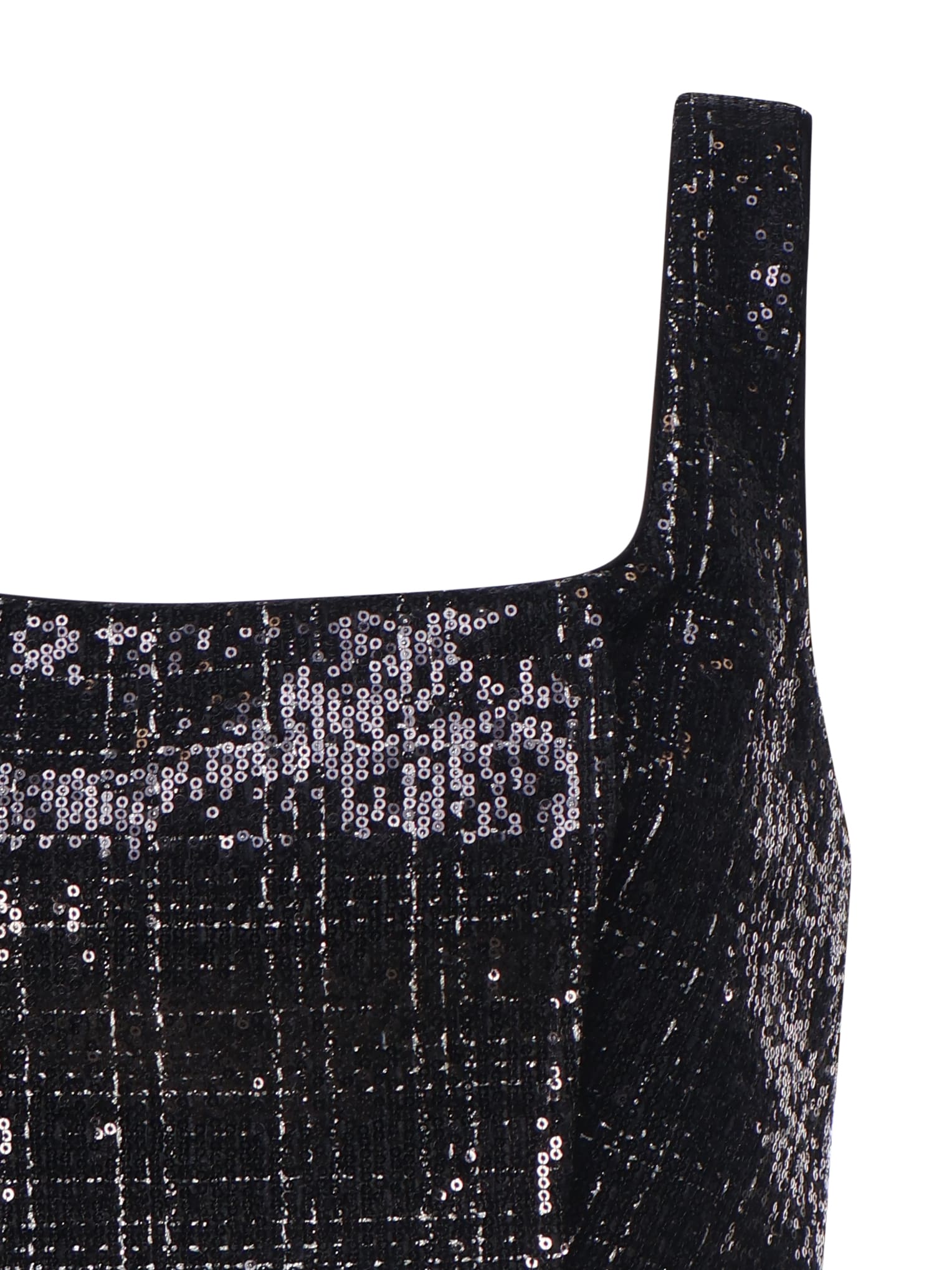 Shop Genny Sequin Bodice Top In Black