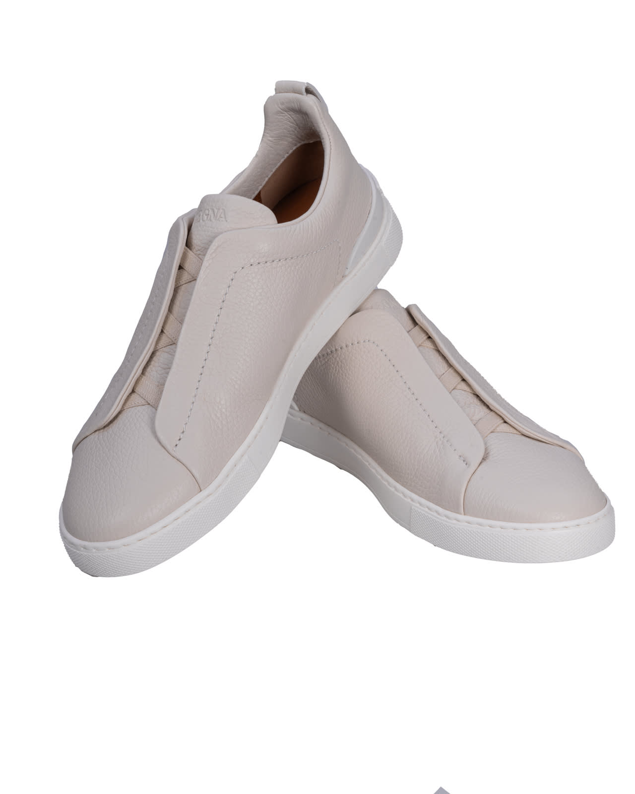 Shop Zegna Flat Shoes White