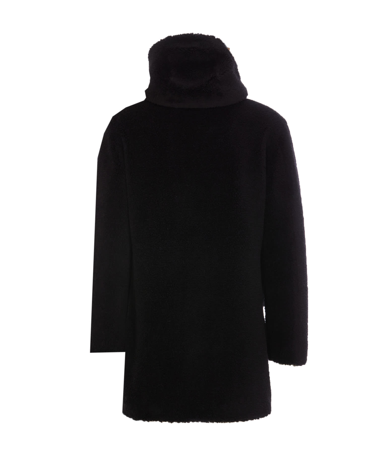 Shop Herno Faux Fur Parka In Black