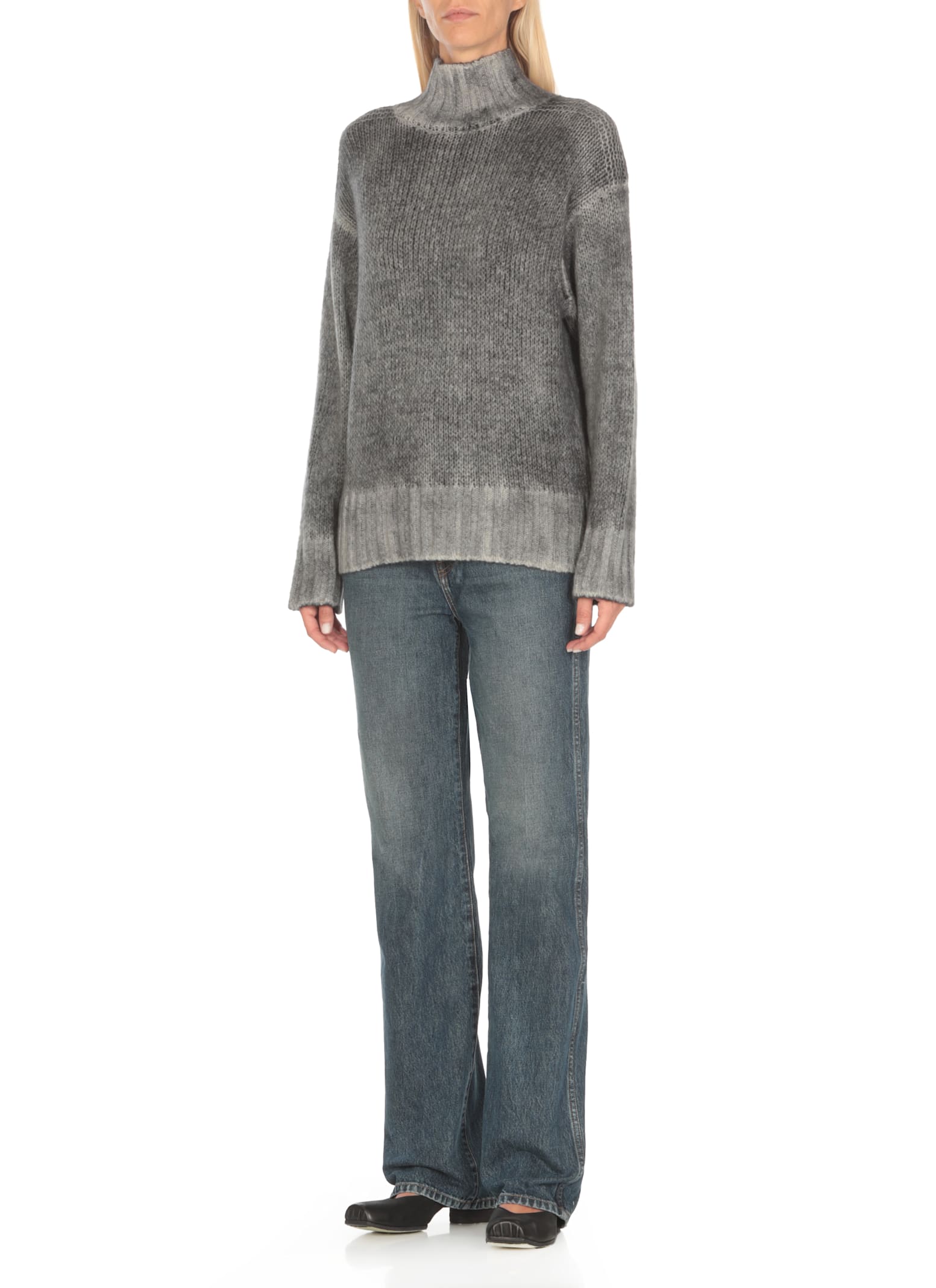 Shop Avant Toi Wool And Cashmere Sweater In Grey