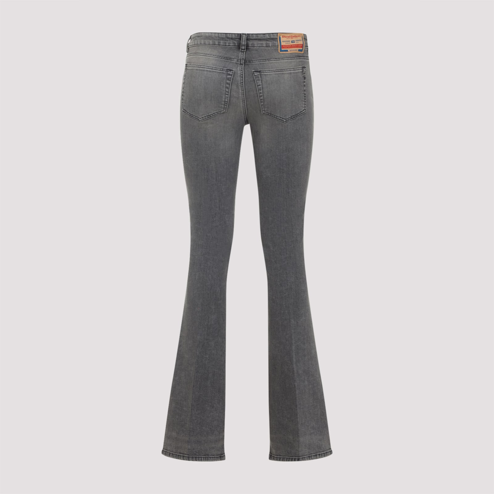 Diesel Five-pocket Design Flared Jeans In Gray