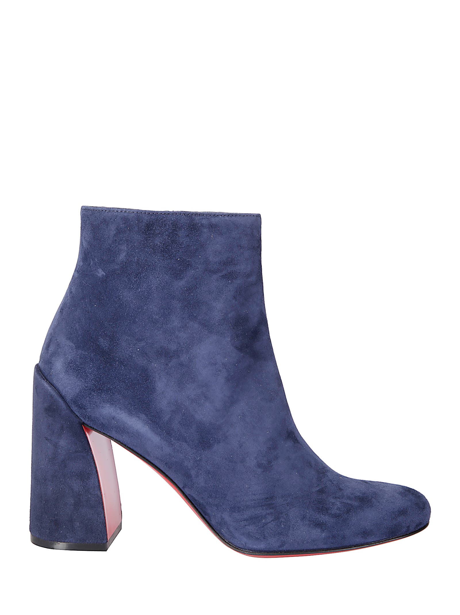 Christian Louboutin Blue Suede Turela 85 Ankle Boots In Blue
