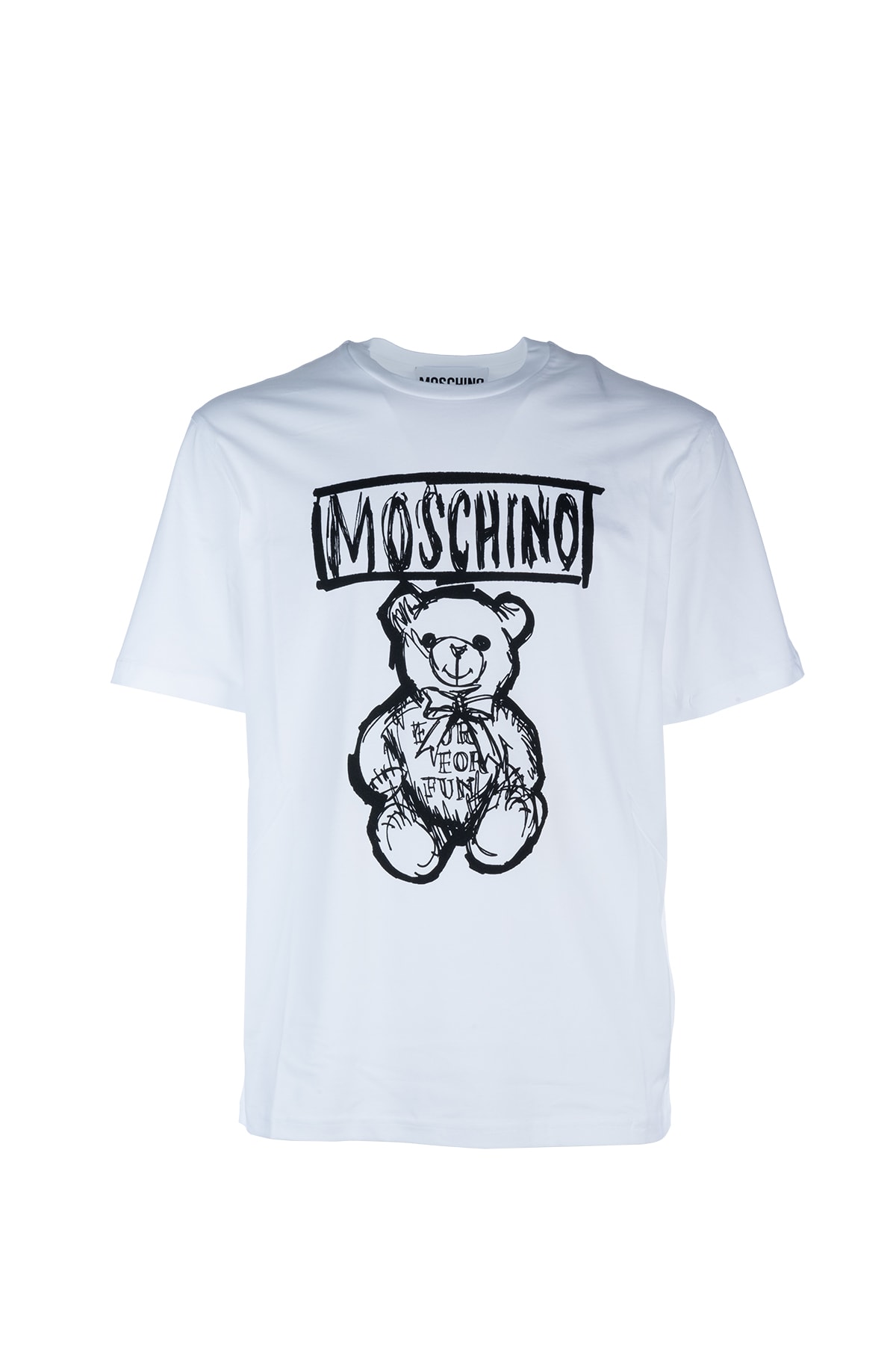 Moschino T-shirt In Fantasia Bianco