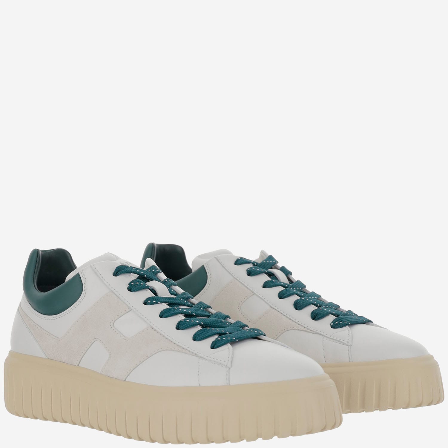 Hogan H Slash Lace-up Shoe In Neutral