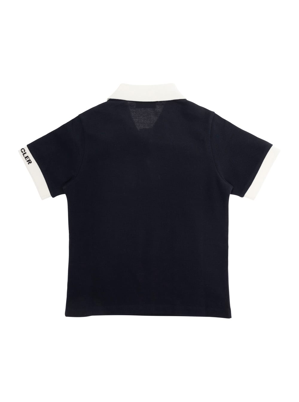 Moncler Logo Patch Cotton Piquet Polo Shirt In Blue
