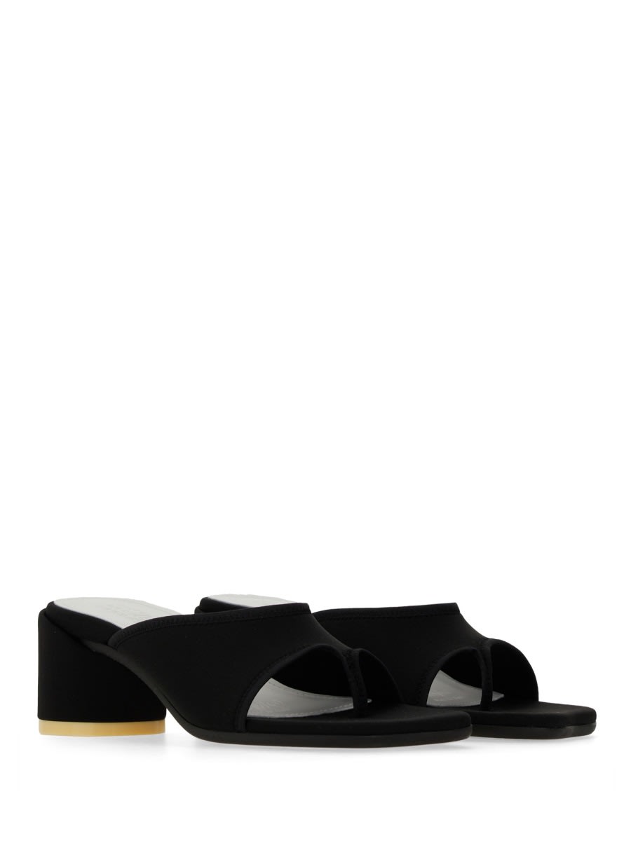Shop Mm6 Maison Margiela Lycra Stretch Sandal In Black