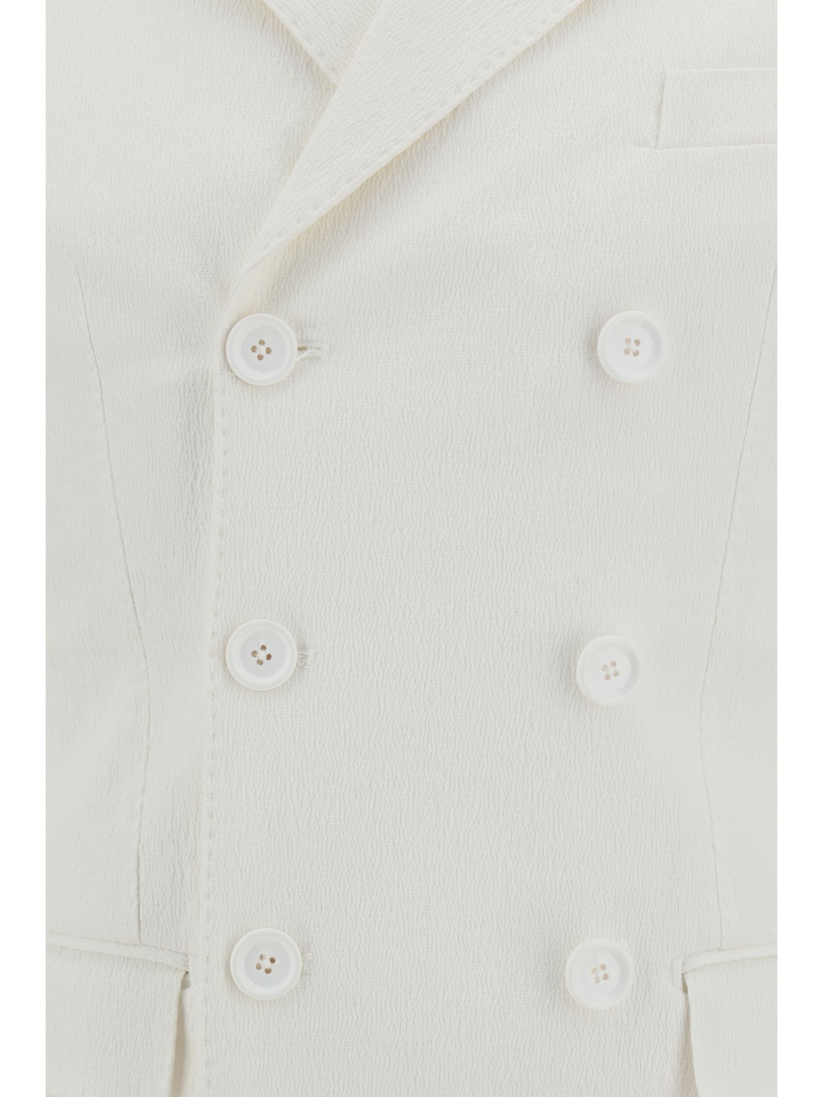 Shop Dolce & Gabbana Blazer Jacket In Bianco Ottico
