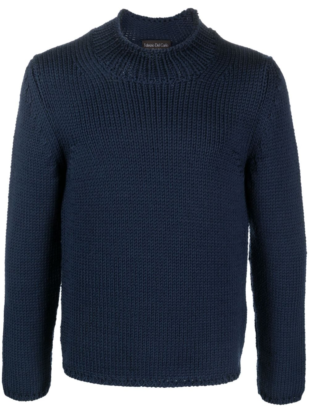 Shop Fabrizio Del Carlo Wool Round Neck Sweater In Teal