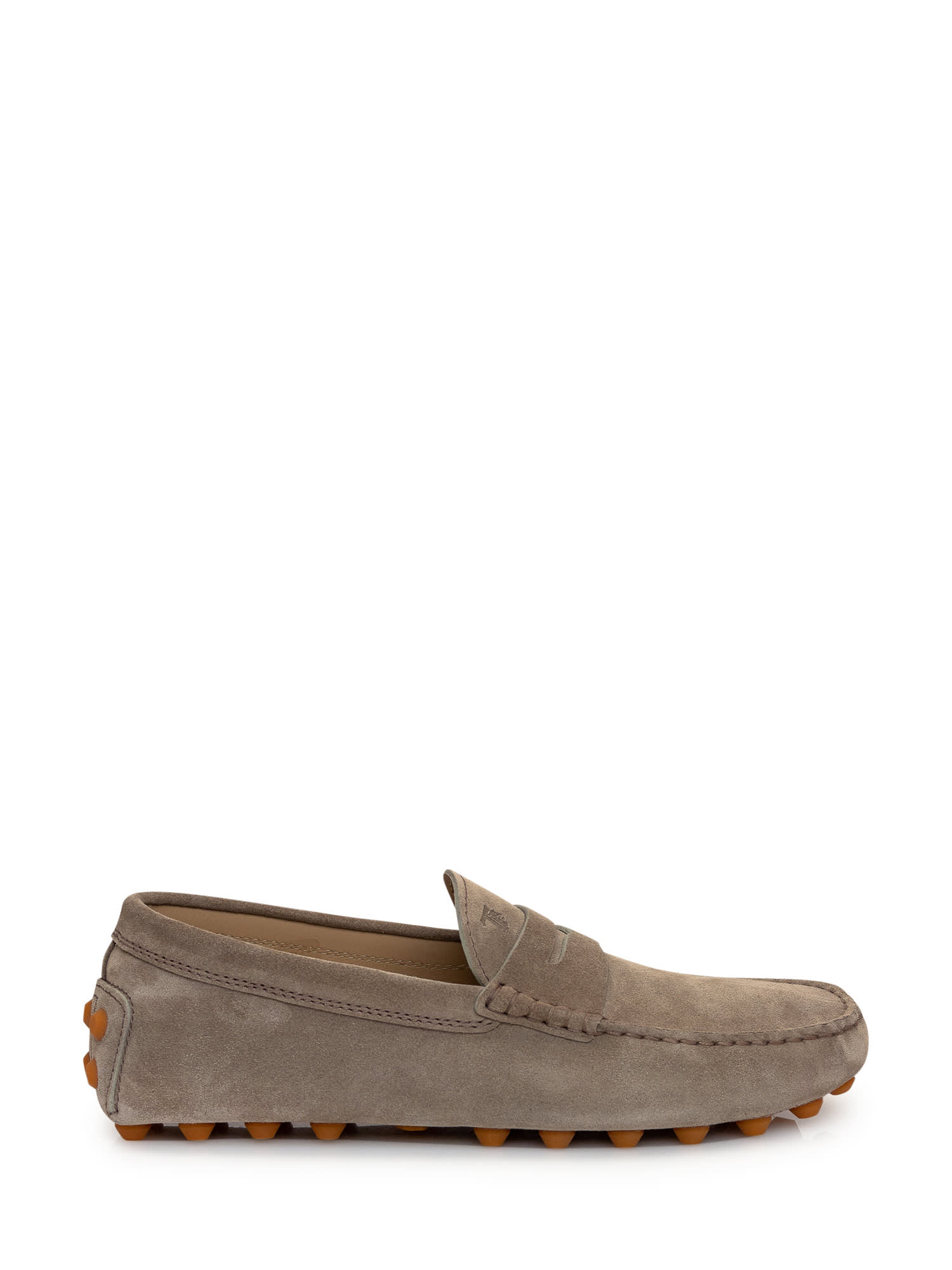 Shop Tod's Gommino Loafer In Beige