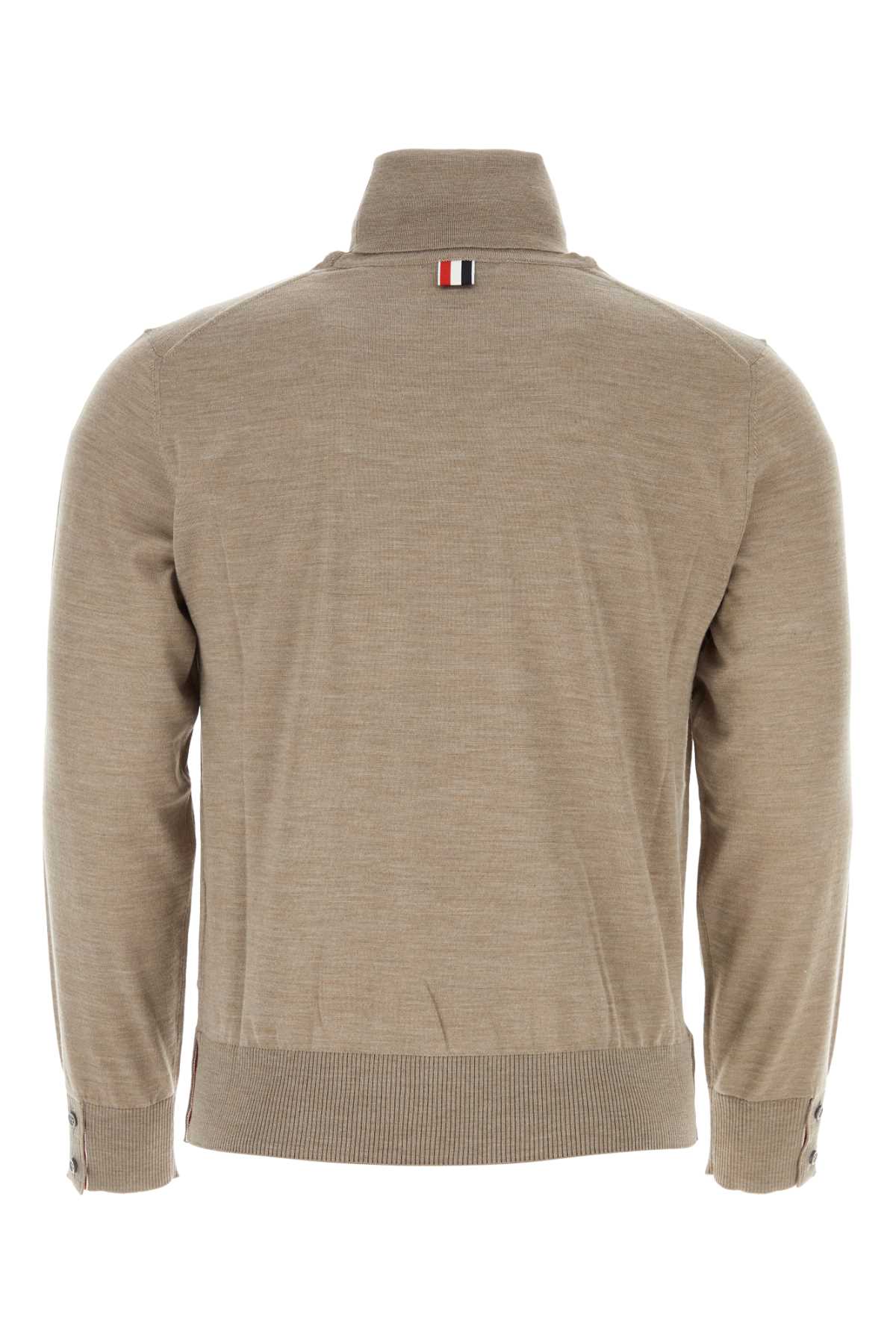 Shop Thom Browne Dove Grey Wool Blend Sweater In Medbrown