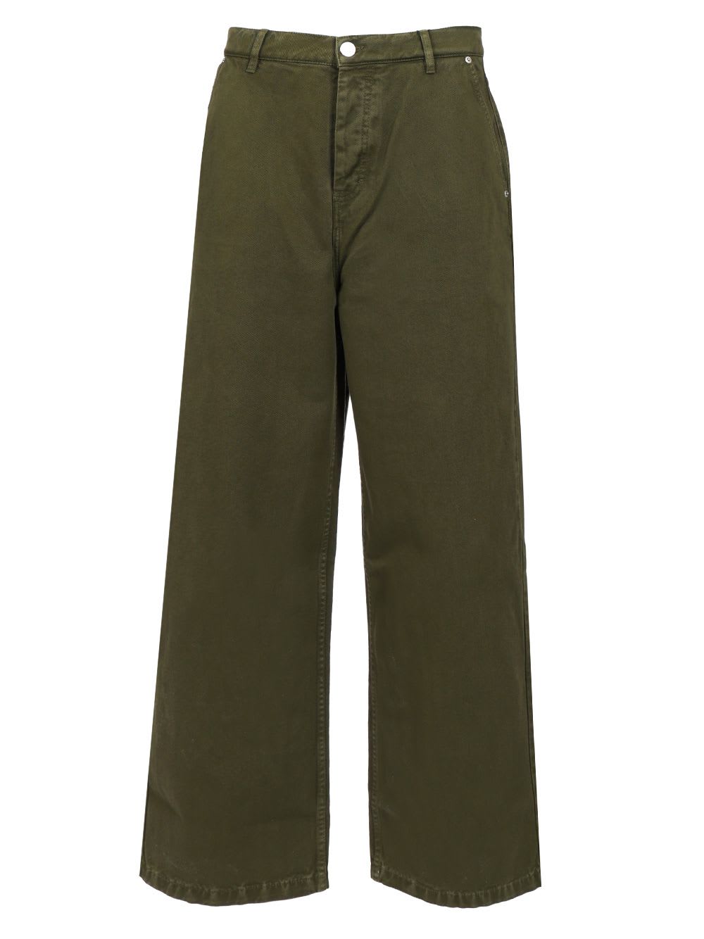 Dark Green Cotton Jeans