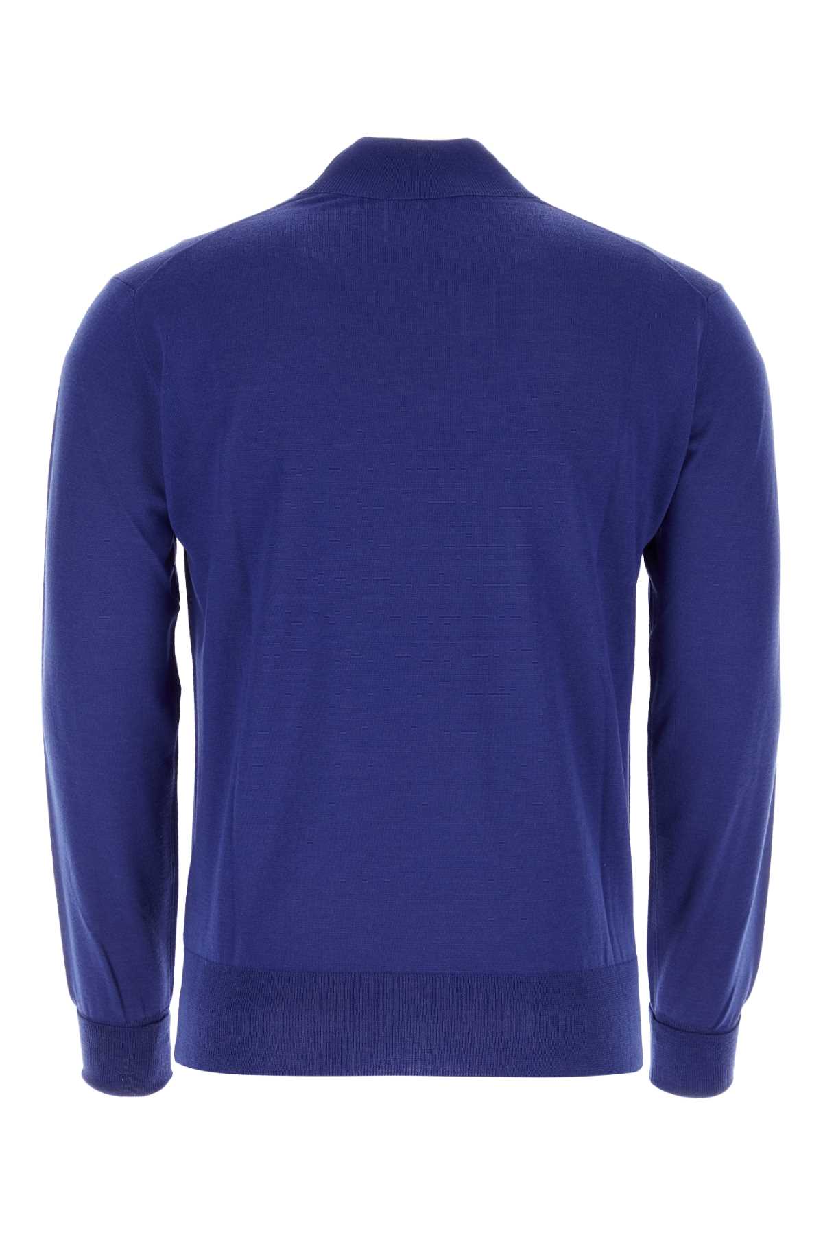 Pt01 Electric Blue Wool Sweater In 0345