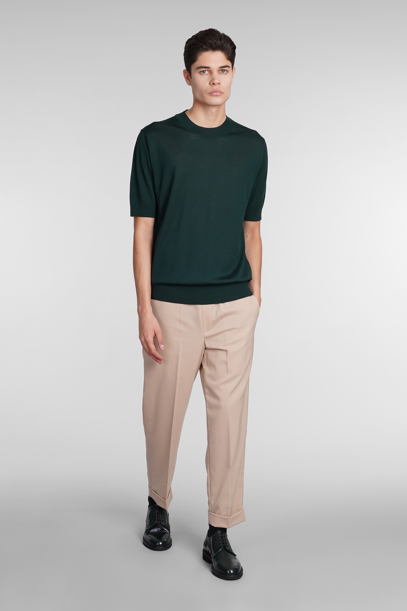 Shop Ballantyne T-shirt In Green Wool