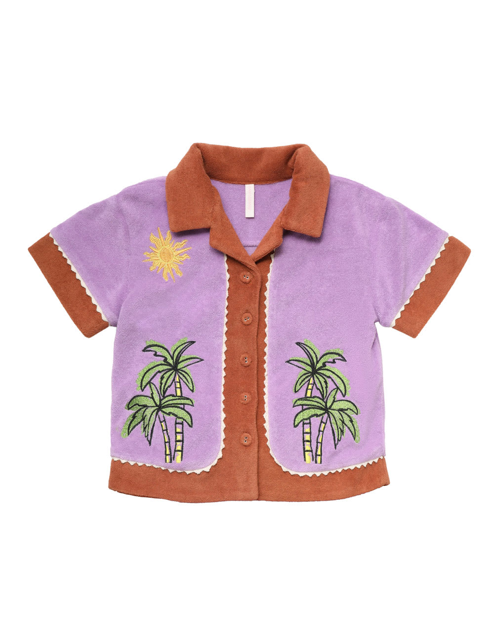 Zimmermann Kids' Camicia Con Stampa In Purple