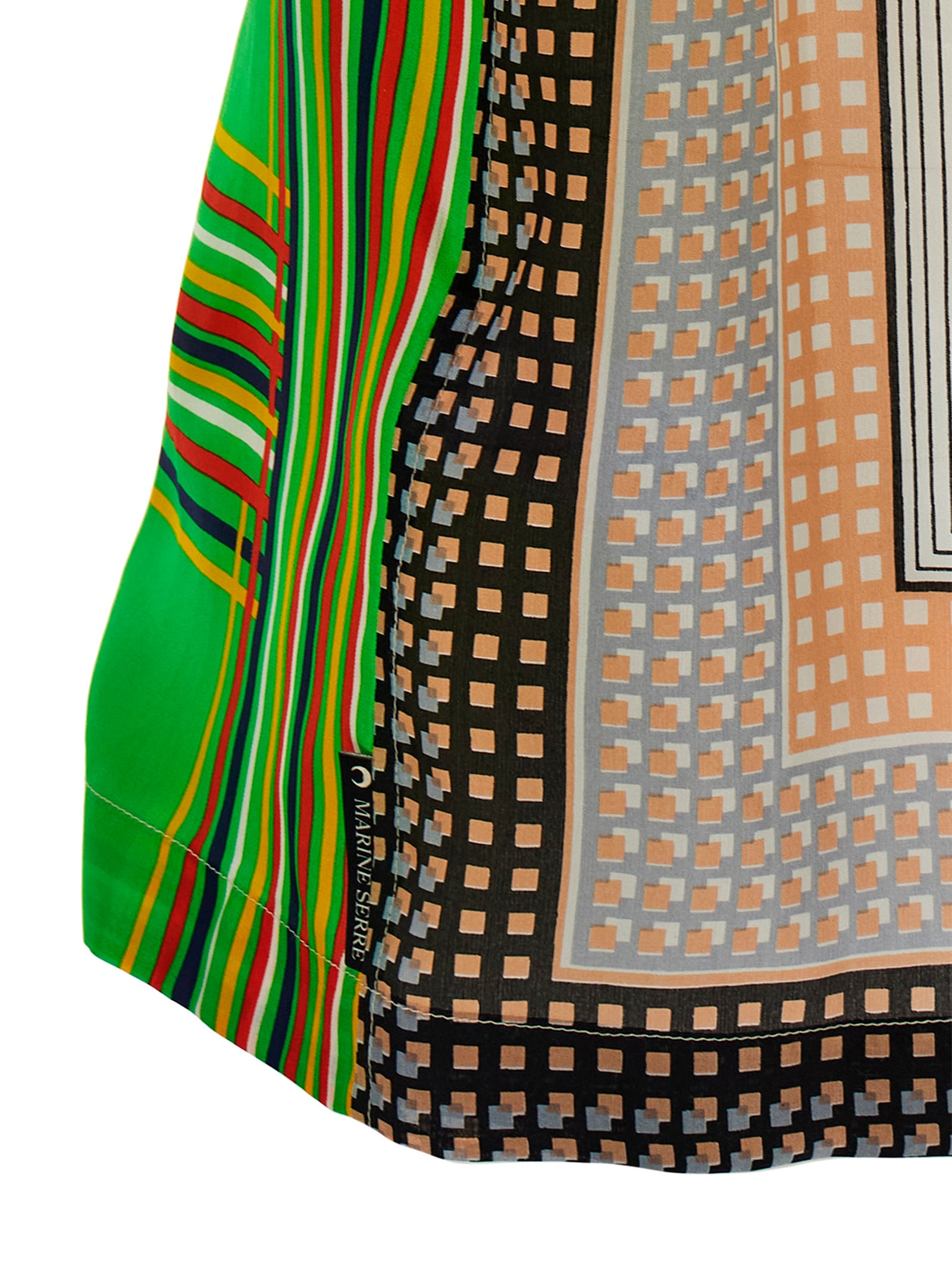 Marine Serre Regenerated Silk Scarves Bowling Shirt And Blouse Multicolor In Multicolor