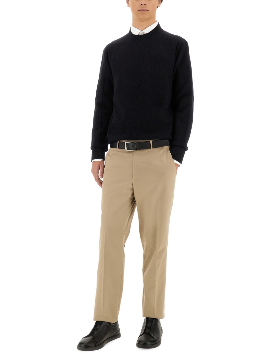 Shop Zegna Straigth Leg Pants In Black