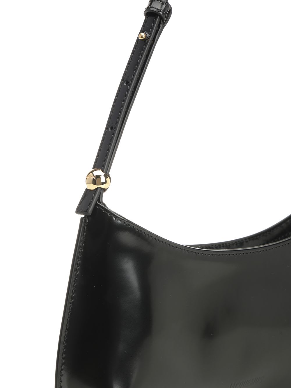 Jacquemus Versatile Shoulder Bag Adjustable Strap Smooth Finish In Black