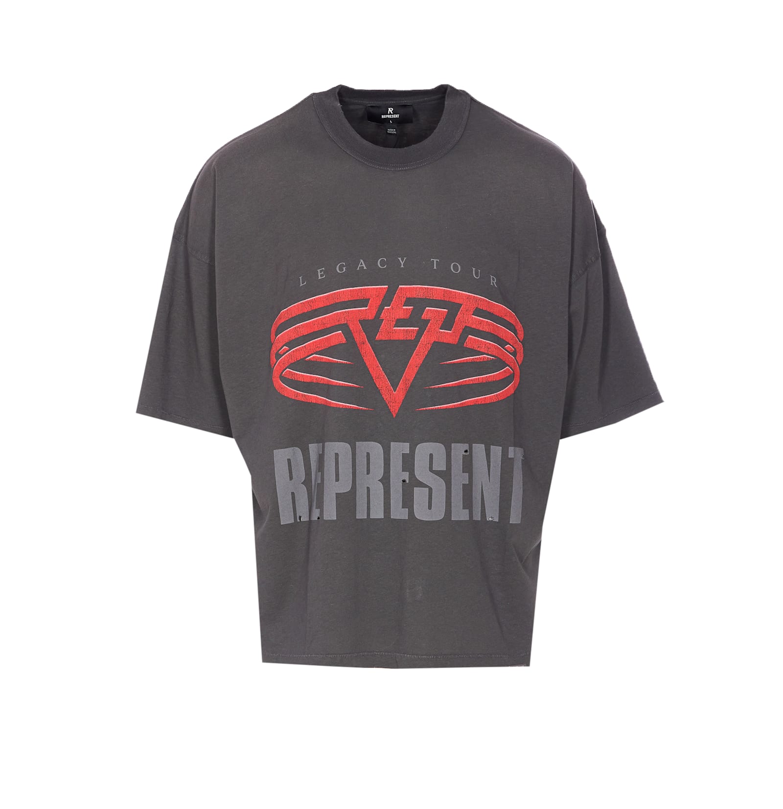 Represent Reversible Living Legacy Tour T-shirt In Grey In Gray