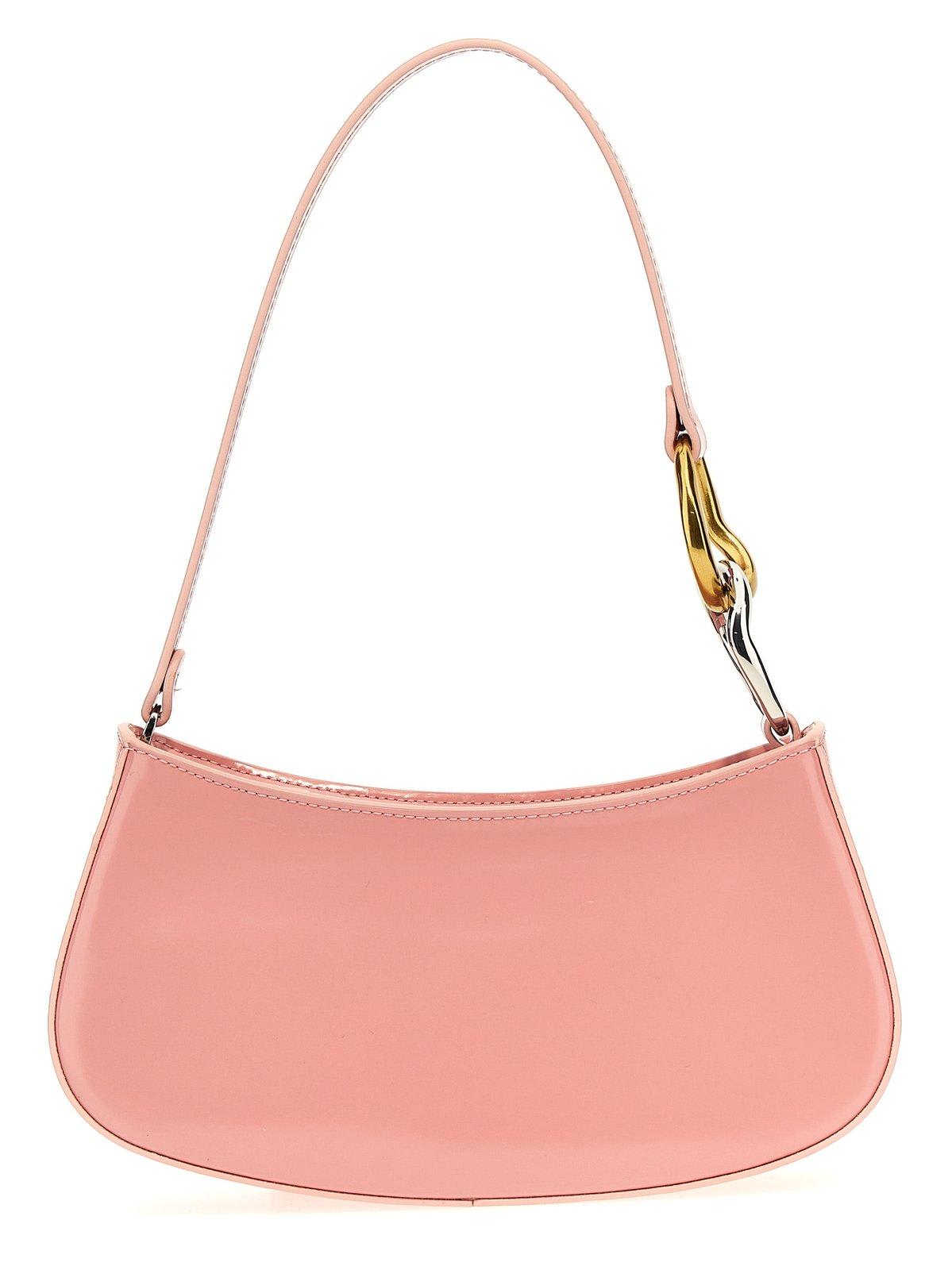 Shop Staud Ollie Zipped Shoulder Bag In Pink